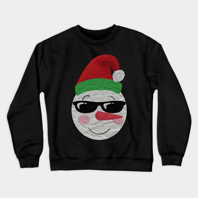 Snowman Face Crewneck Sweatshirt by MZeeDesigns